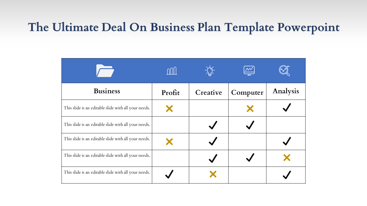 Creative Business Plan Template PowerPoint Presentation